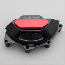 WOODCRAFT LHS Stator Cover Black Anodized for Ducati Panigale V4 / S / R / Speciale (18-24)